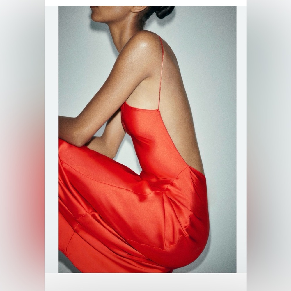 Zara satin open back dress - Picture 5 of 5